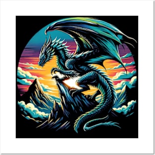 Dragon On Cliff Posters and Art